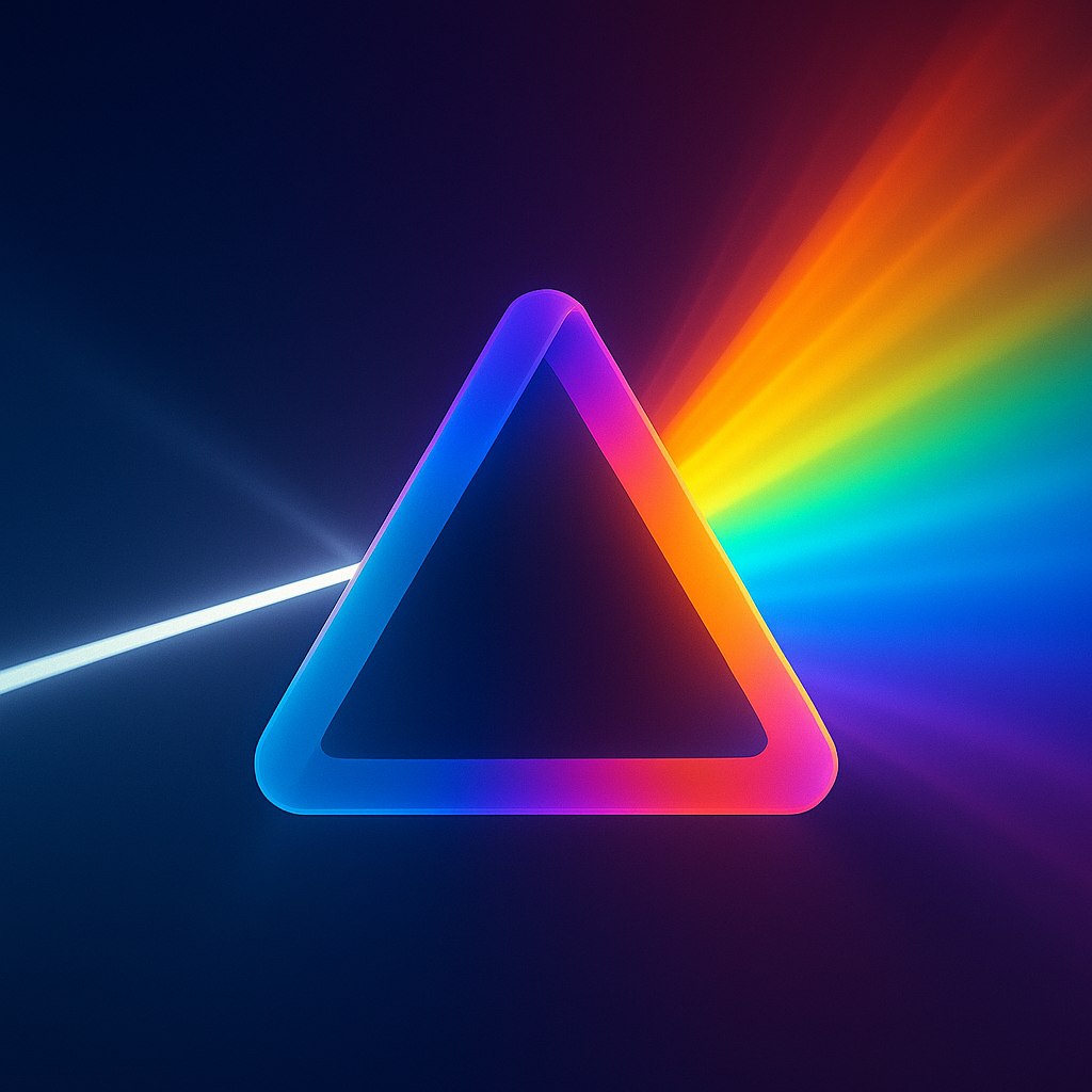 Prism Logo - Light dispersing through a prism